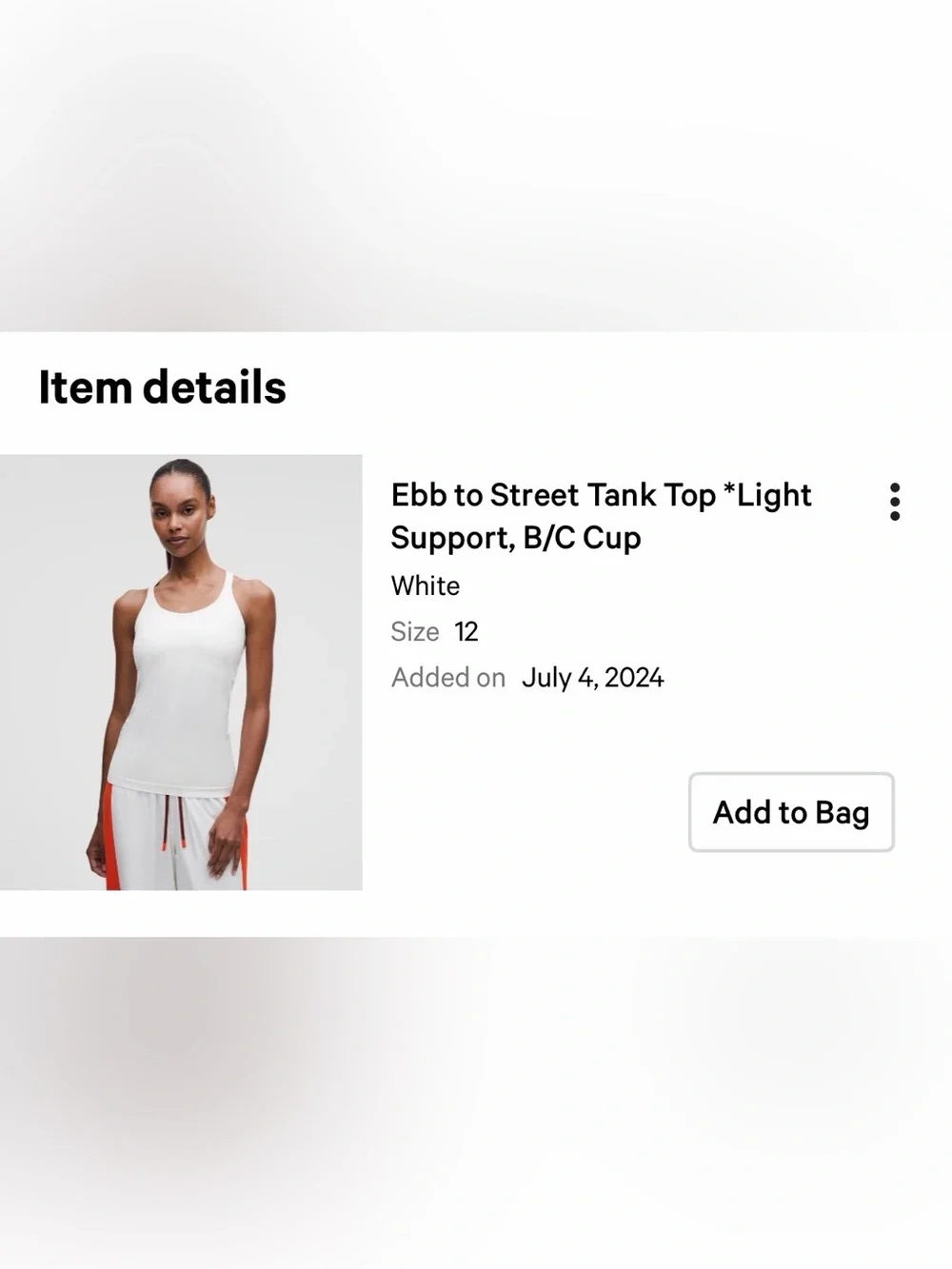 SET OF TWO - Ebb to Street Tank Top *Light Support, B/C Cup - WHITE & PINK HAZE